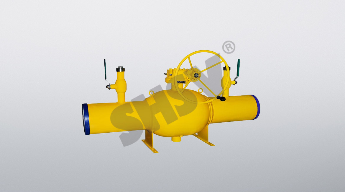 With double sleeve type spherical diffusion welded ball valve 