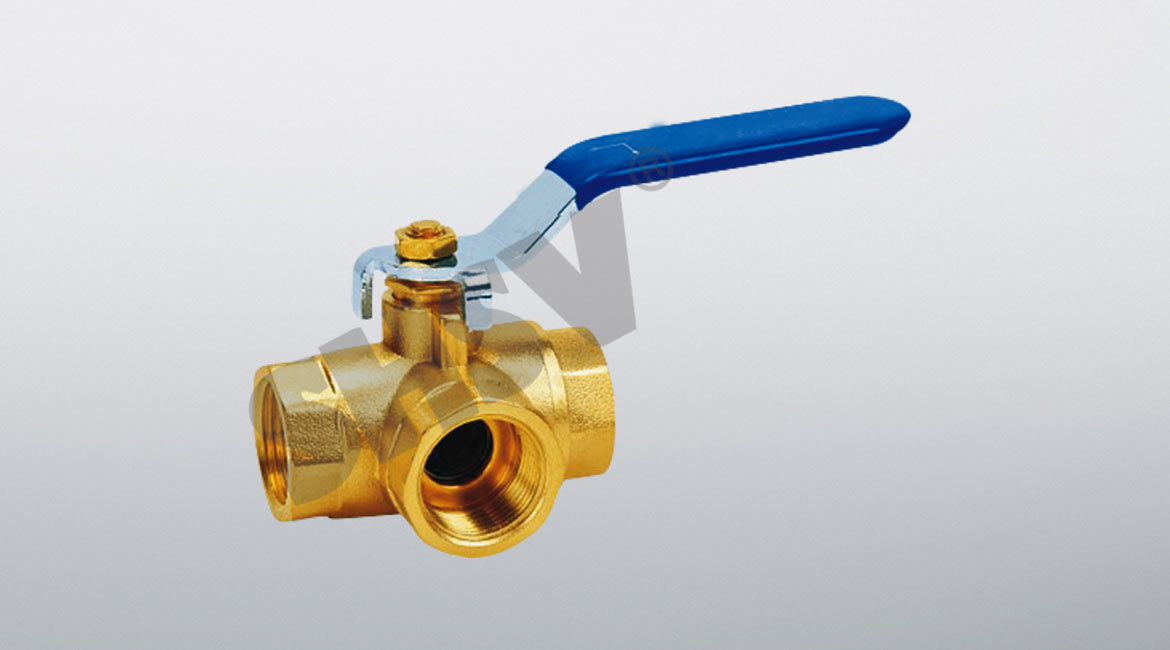 Brass three-way ball valve (L type)